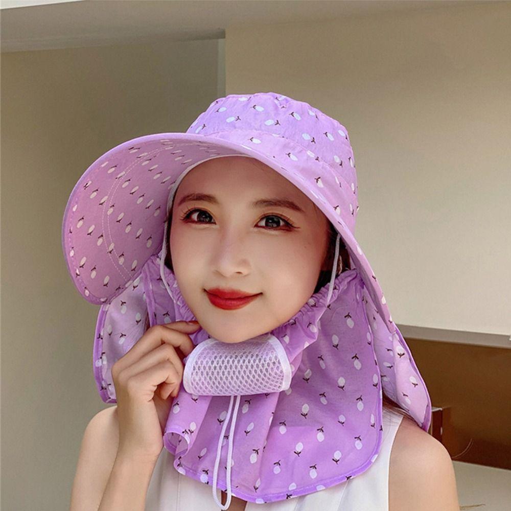 Wide Brim Sun Protection Face And Neck Summer Sunscreen Casual Protective Cover  Outdoor