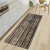 Wood Pattern Anti-Slip Kitchen Mat Absorbent Floor Rug for Bedroom Living Room Hallway Balcony Entrance Doormat