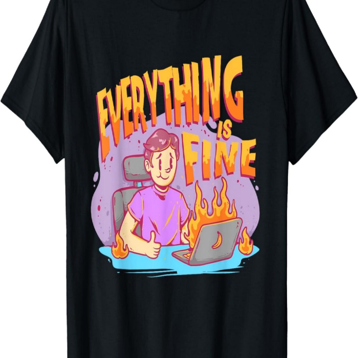 Everything Is Fine Administrative Assistant Secretary Work T-Shirt S чёрный