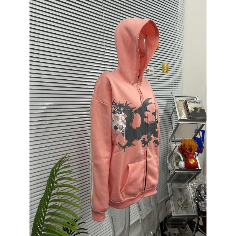 Hipster Streetwear Hooded Zip-Up Sweatshirt Jogger