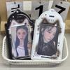 PU Leather Card Holder Idol Photocard Holder Keychain Idol Photo Cards Sleeve Photo Display Pendant Cards Cover