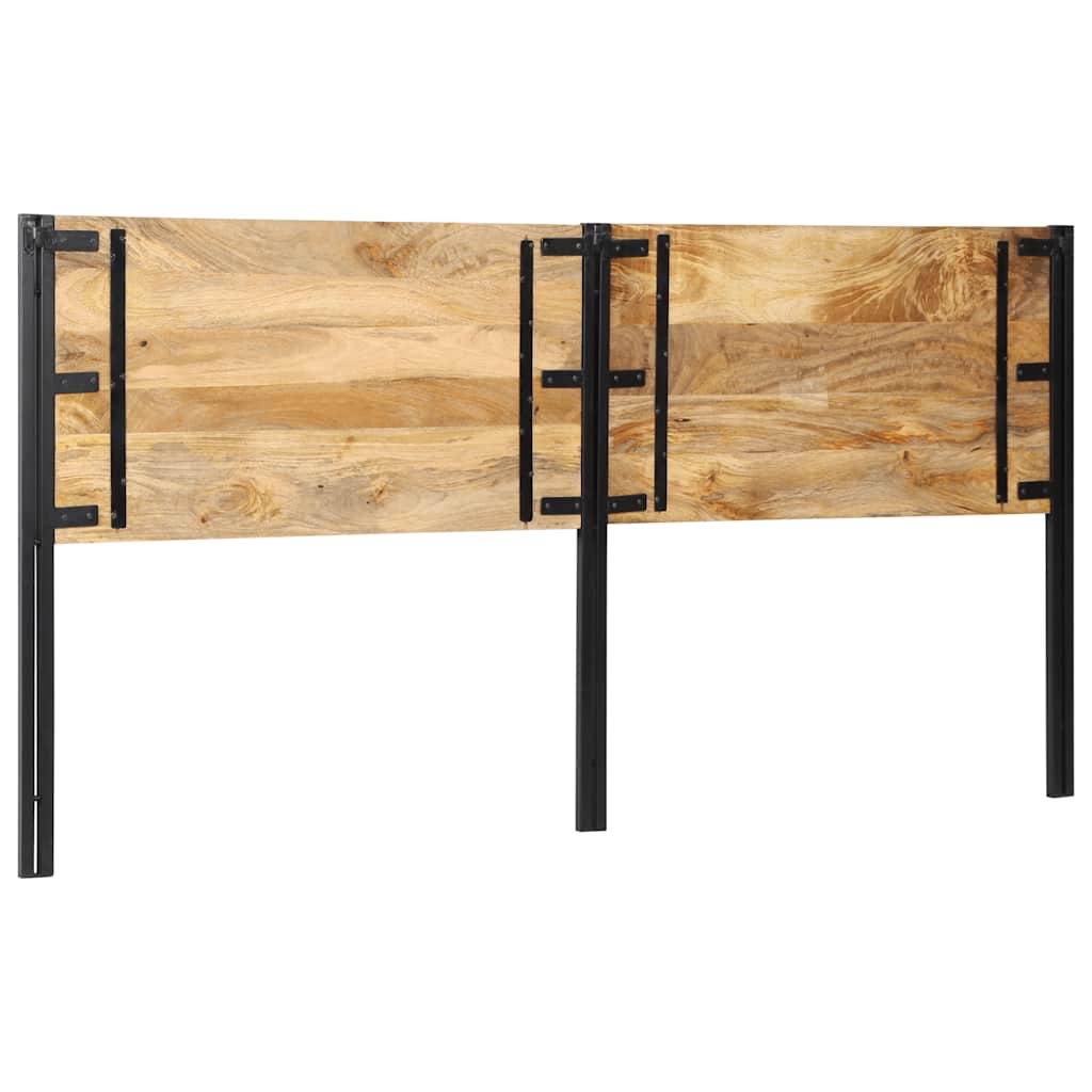Headboard 200 cm Solid Mango Wood and Iron