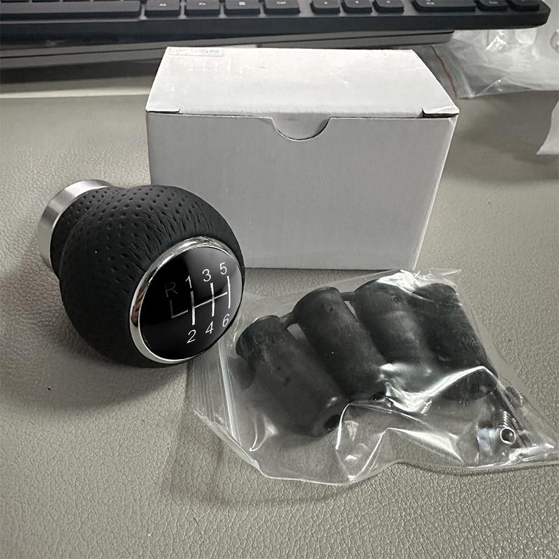 5/6 Speed Universal R PU Leather Gear Shift Knob Manual Car Gear Stick Head Shift Replacement Knob Modified Shift Head