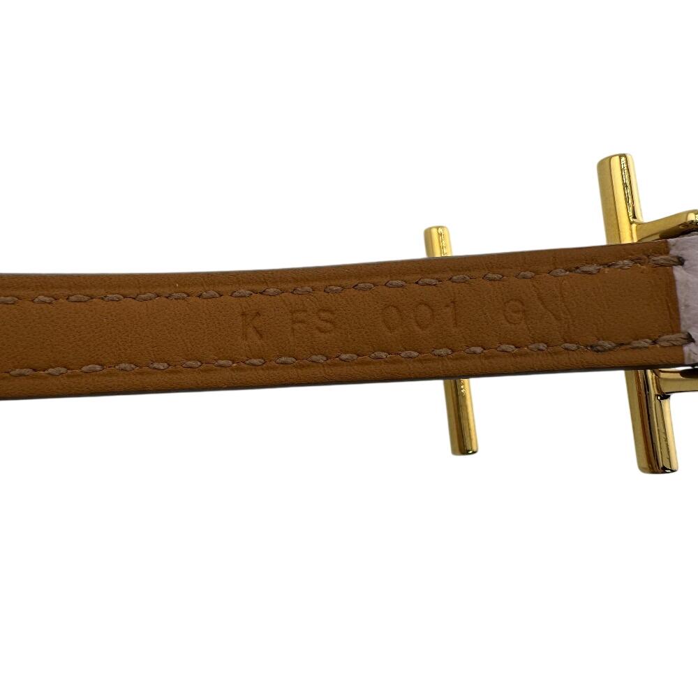 Hermes Leather Croisier Double Tour Bracelet Pink Leather Women Used