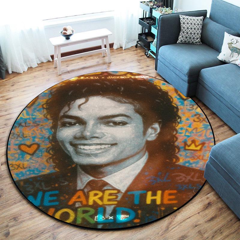 Renowned American Grammy Award Winning Singer Michael Jackson's Circular Carpet Is Soft, Home, Bedroom, Door Mat Decoration, and Non Slip Carpet F1