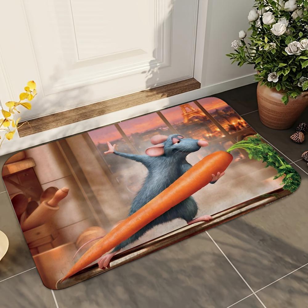 1pc  Disney Ratatouille Bathroom Absorbent Mats Anti-Slip Mats Home Decor Supplies Carpets Home Kitchen Floor Mats