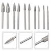 High Speed Wood For Carving Drill Bits 10Pcs for Rotary Tools and Grinders