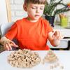 KALLORY 300-Piece Set of 1.50cm Wooden Building Blocks, Unfinished Cubes for Crafts, DIY Puzzles, and Creative Building Materials for Kids