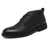 Fashion Mens Casual Business Office Formal Dress Chelsea Boots Shoes Genuine Leather Boot Black Ankle Botas Hombre Chaussure 2024