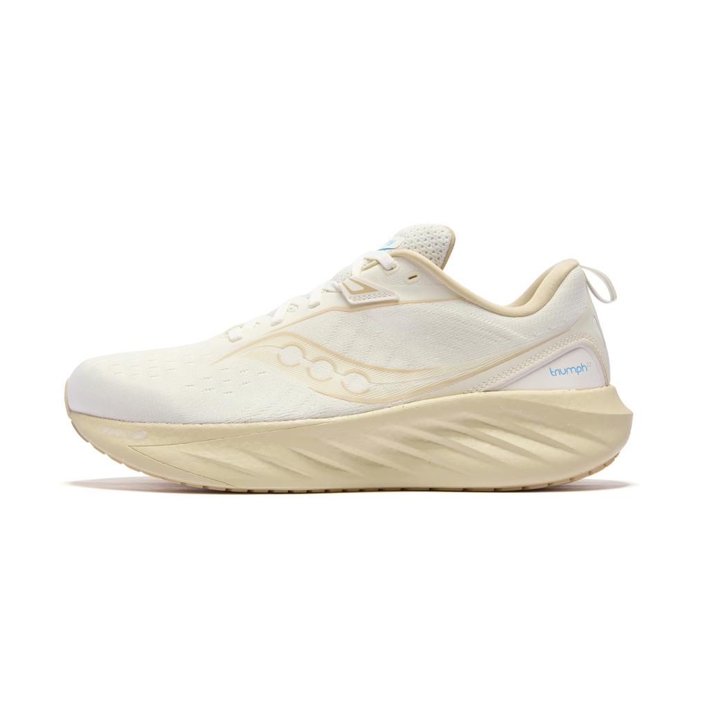 Saucony Triumph 22 Comfortable Versatile Mesh Synthetic Leather Low-Top Long-Distance Running Shoes Unisex sneaker Beige Coffee S20965-601