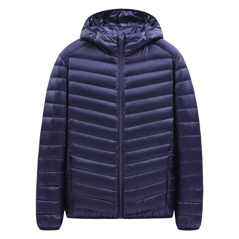 Clothing Autumn and Winter Men and Women with The Same Paragraph 90 Down Light Down Jacket Loose Hooded Couple Models Jacket