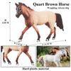 Oenux Farm Animals Steed Foal Clydesdale Arabian Horse Model Action Figures Equestrian PVC Collection Education Kid Toy Gift