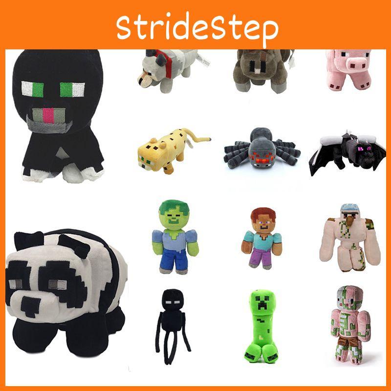 Adorable Minecraft Plush Toys Featuring Soft Creeper Enderman And Wolf Characters