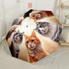 Cats In Circle Compact Travel Automatic Umbrella Compact 8-Rib Lightweight Sturdy Construction All-Season Use Vibrant Pattern Umbrella Spiritual Gift