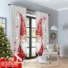2pcs 2D Flat Printing Merry Christmas Curtains Cute Christmas Gnomes Couple Polyester Without Electricity Holiday Decorations