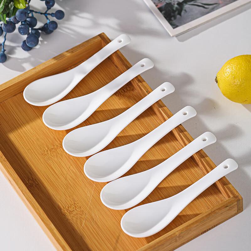 Remec Bone China Small Soup Spoons, Set of 6