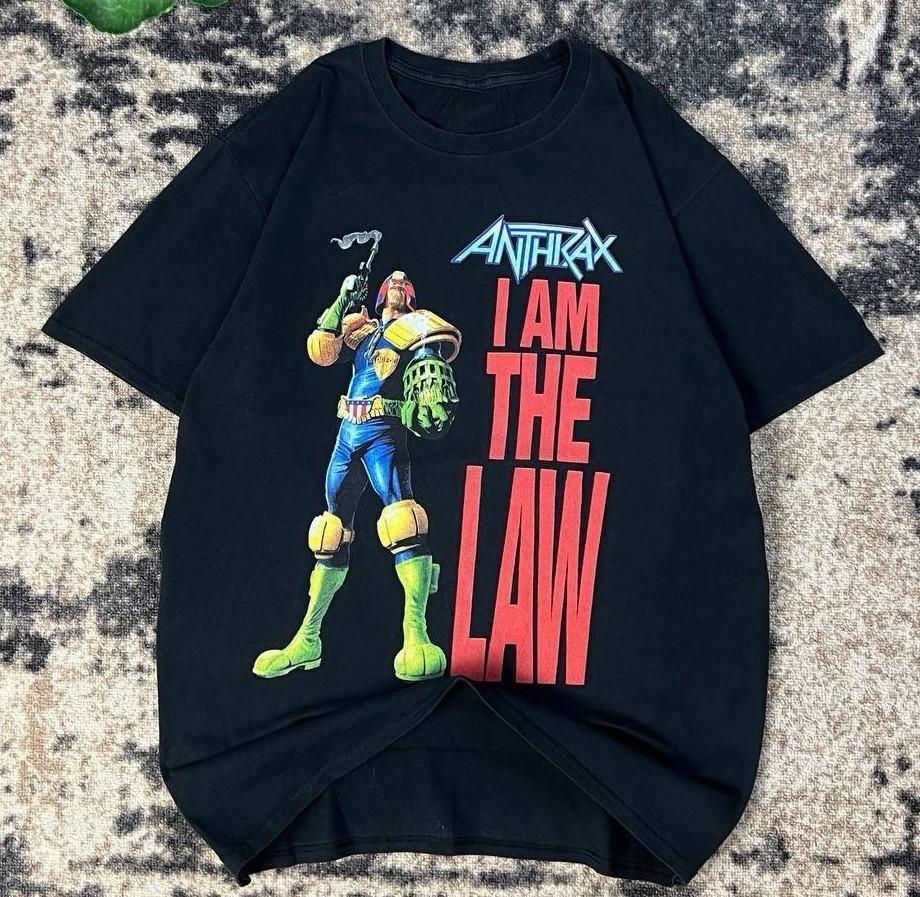 Anthrax I am the Law Thrash Metal Rock Unisex S-5XL Shirt MK319 XXXXL