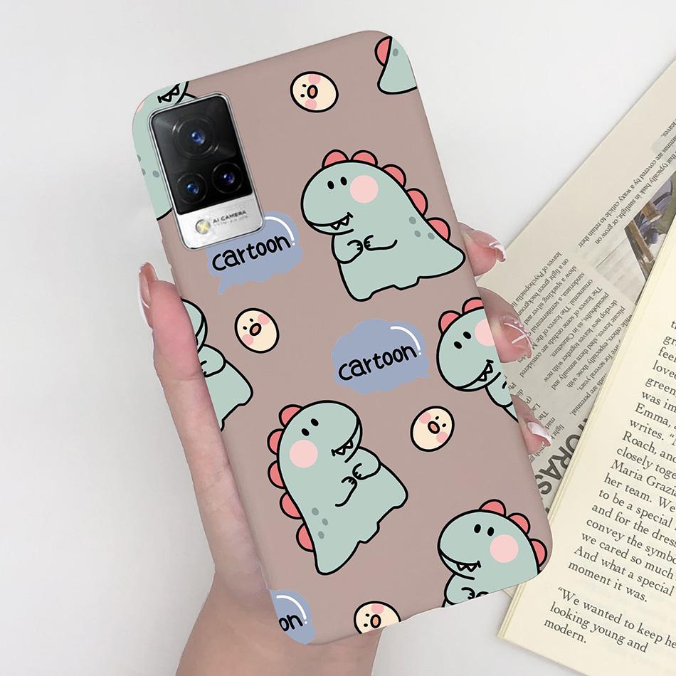 For Vivo V21 Case V2066 V2050 Soft Silicone Cute Painted Cover For Vivo V21E V 21 4g 5g Phone Cases Shockproof Bumper Slim Funda