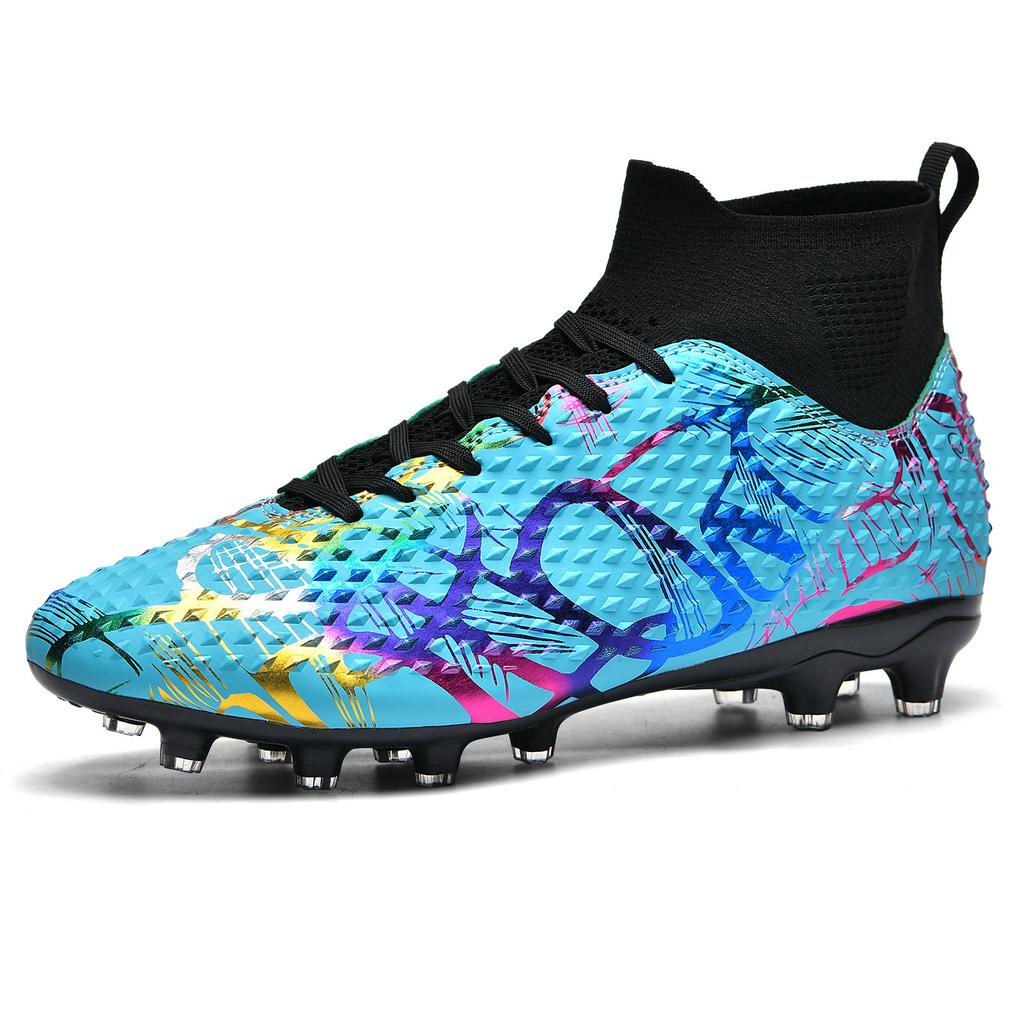 Training Student Shoes Soccer Shoes Trend High Top Sneakers Competition Men'S And Women'S Spring Teens Large Size Spikes