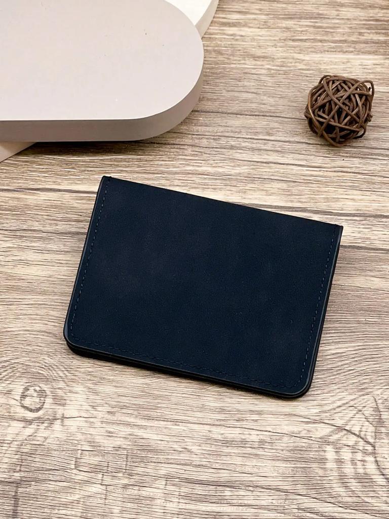 Men's Slim Black Card Holder Wallet - Stylish and Minimalist Business Card Case for College Students -  Credit Card Holder