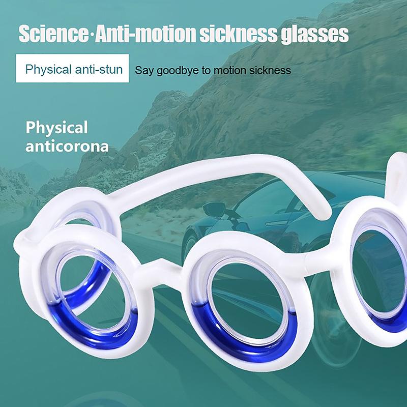 1 Stück Anti-Reisekrankheit Flüssigkeitsbrille Tragbare linsenlose Fahrkrankheitsbrille Anti-Krankheitsbrille für Kinder und Erwachsene