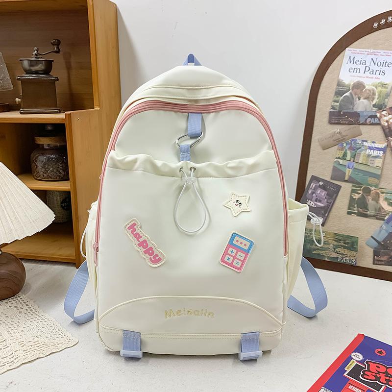 Summer new backpack female fresh and cute college style large capacity backpack junior high school college student class bag