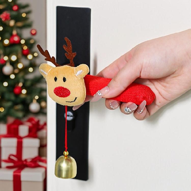 Santa Door Handle Decoration Soft Padded Design For Holiday Safety Festival Home Office Christmas Decors