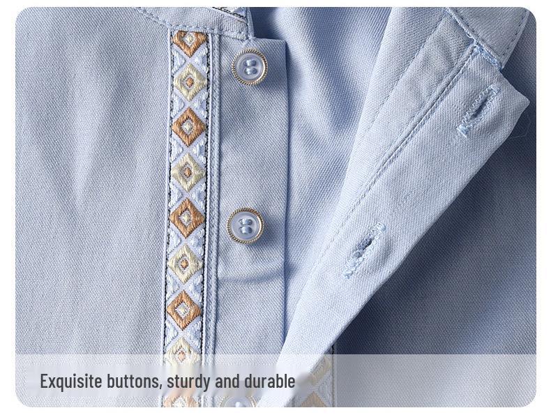 Popular Middle Eastern Boys' Embroidered Robe Set for Teens