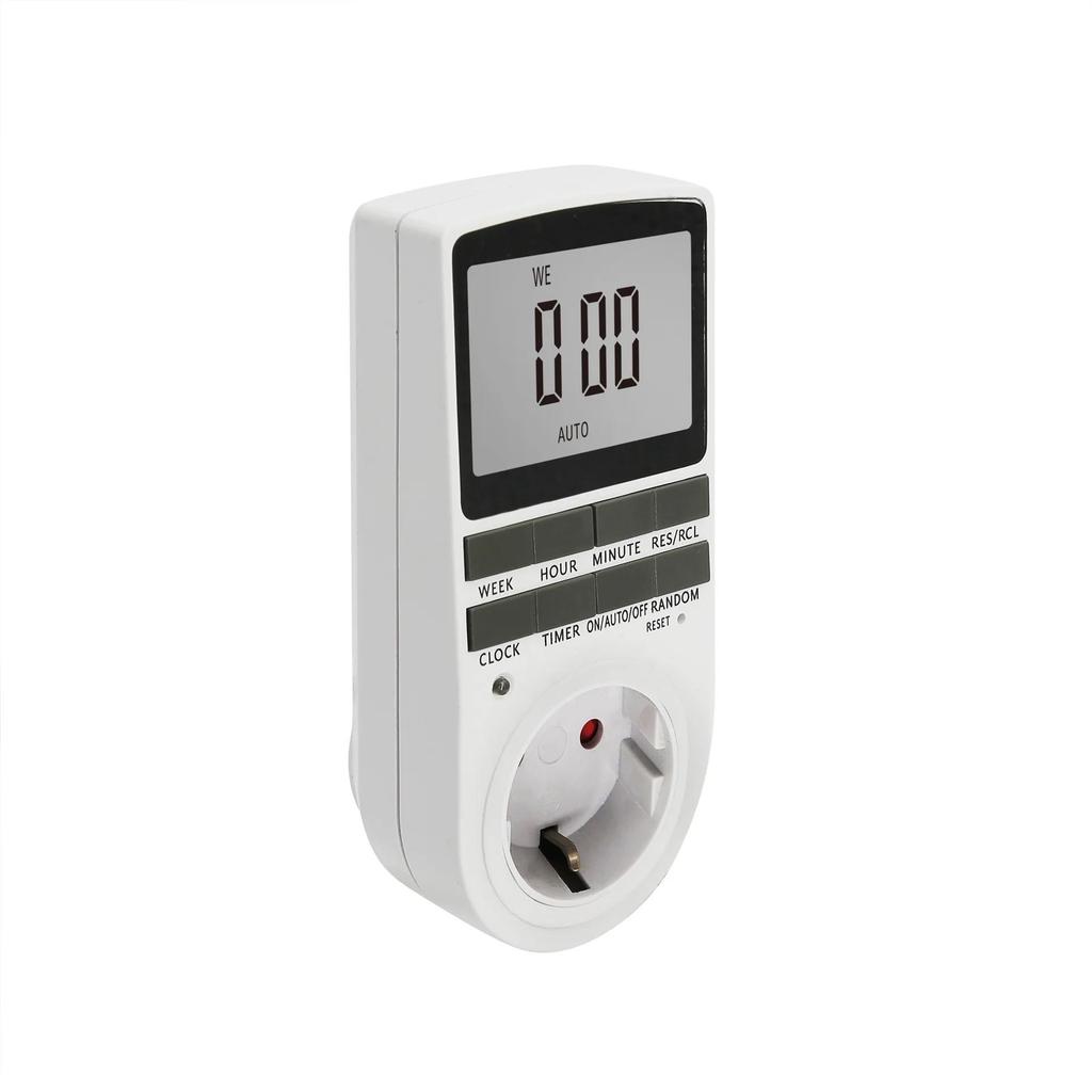 110/220V Electronic Digital Timer Switch 12/24 Hour Programmable Timing Socket Appliance Time Controller EU Plug Home Tools3