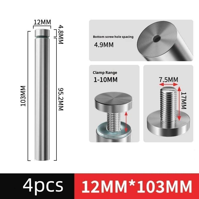 2/4PCS 16/19/25/40mm Glass Fasteners Stainless Steel Acrylic Advertisement Standoffs Pin Nails Billboard Fixing Screws Hardware