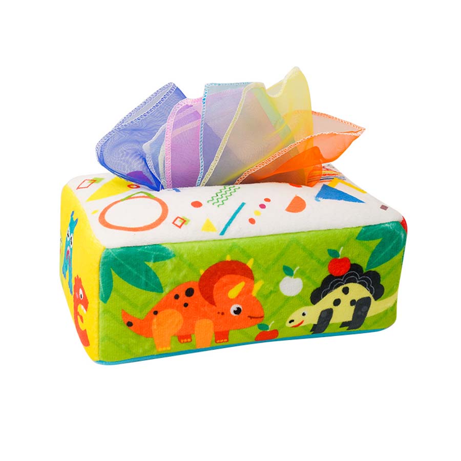 Montessori Toys Baby Tissue Box Soft Paper Toddler Finger Exercise EducationalLearning Activity Sensory Plush Toy for Kids Game