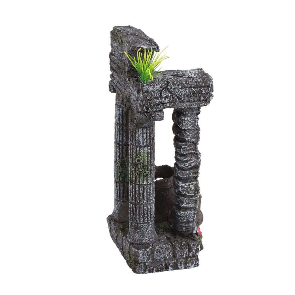 Aquarium Decoration Roman Columns Simulation Reusable Resin Fish Tank Landscape Ornament