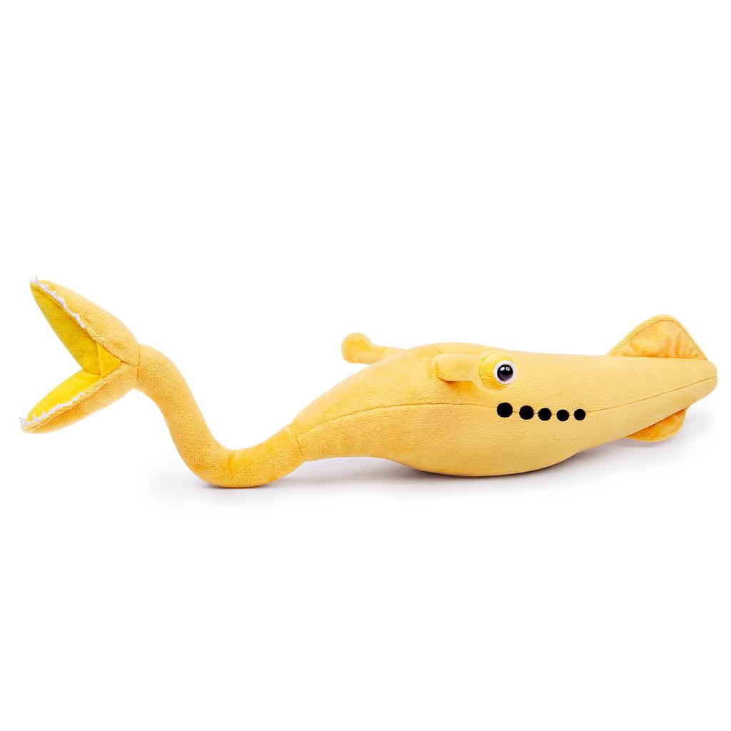 ZHONGXIN MADE Realistic Cambrian Ancient Creature Tullimonstrum Plush Toy 60cm Cute Cambrian Tully Monster Stuffed Animal Model Stuffed Toy Boy Girl