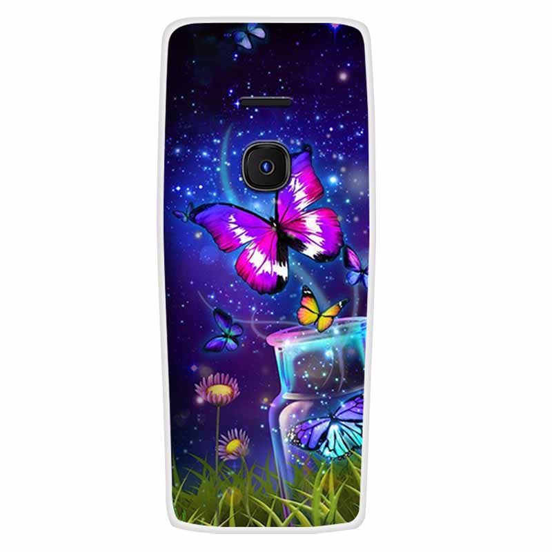 For Nokia 8210 4G Case Soft Silicone Owl Wolf Fashion Back Covers for Nokia 6300 4G Cases Lovely Painted Marble Protection Bags