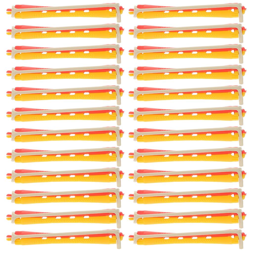 24 Pcs Curling Iron Rollers Hair Curlers Short Rods Spiral Perm Suite Kit Plastic Man
