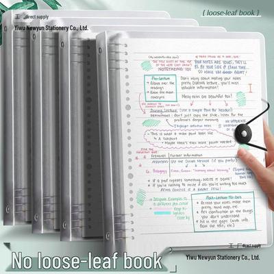 Comfort Grip B5 Lined Notebook Set – A4 Loose-Leaf Grid & A5 Multi-Size Refill, Thickened Pages