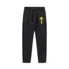 Foreign trade new rainbow color matching letter embroidery velvet loose hooded sweater casual trousers set men and women the same style