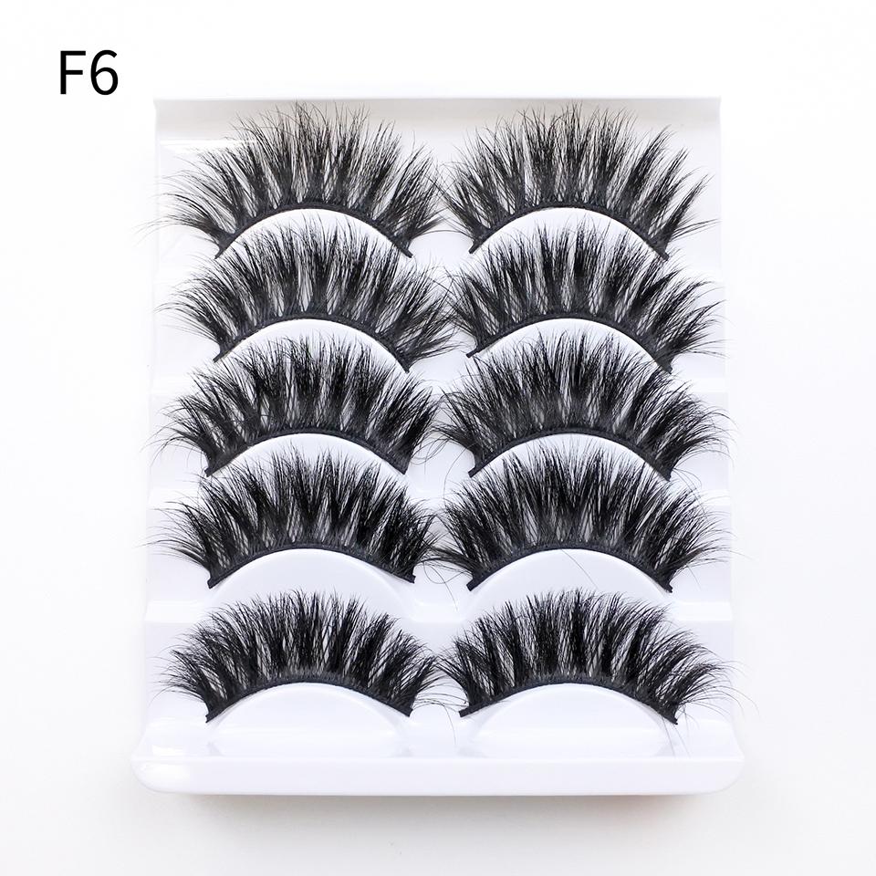 RED SIREN Cat Eye Lashes 5 Pairs Winged Wispy Natural False Eyelashes Makeup Fox Eye Faux Mink Eyelashes
