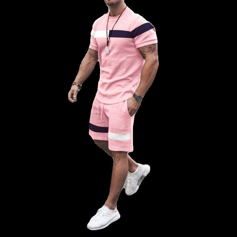 

Men s Set Printed Short Sleeved Shorts Fashion Two-piece Set Figure Color S