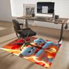 1pc Teddy Bear with Red Roses Chair Mat - Anime Cartoon Design, Office Chair Pad, Non-Slip Carpet for Home Decor, Seasonal Gift, Suitable for Office,