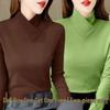 Women's Half-High Collar Fleece Base Layer Shirt – Versatile Long Sleeve T-shirt for Autumn/Winter.