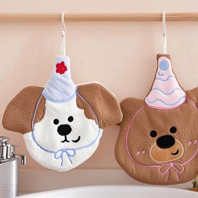 1Pcs Cute Animal Hand Towel Cartoon Thick Absorbent Small Towel Kitchen Cloth Children's Hand Towel