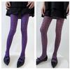 Womens Japanese Dark Floral Print Leggings Tights Vintage Jacquard Patterned Stretchy High Waist Pantyhose Stockings