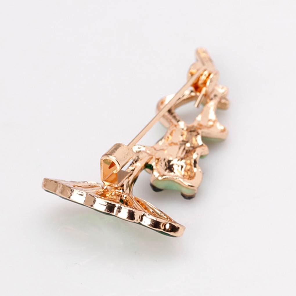 Lovely Drop Enamel Frog Brooch Pins Women Alloy Animal Breastpin Suits Dress Banquet Accessories Gift