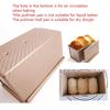 Carbon Steel Rectangle Corrugated Toast Box Mold with Cover Bread Baking Mould Pullman Loaf PanCake Toast Non-Stick Toast Box