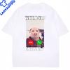John Pork Calling Funny TShirt Casual Humor Style Vintage Streetwear Short Sleeved Graphic T Shirts Cotton Oversize Y2k Clothes