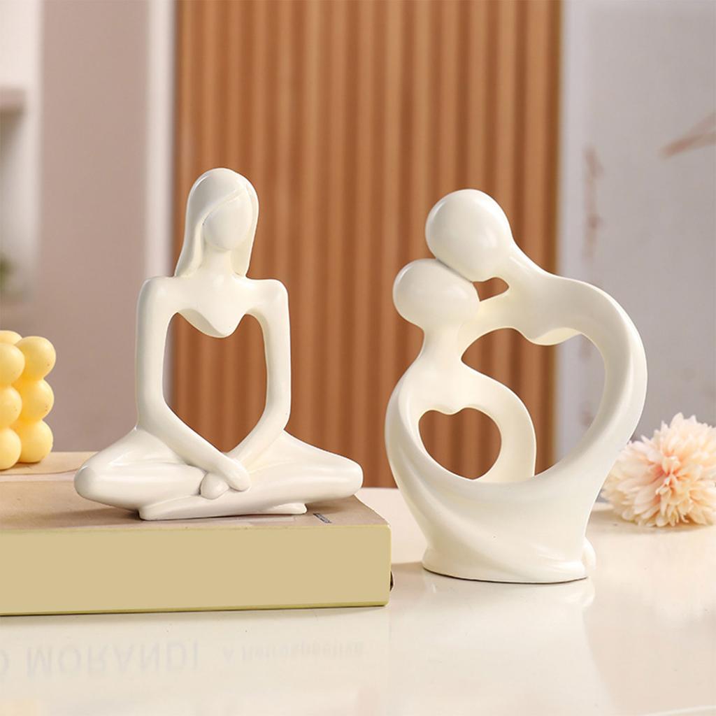 Contemporary Abstract Statue Decorative Resin Art Sculpture For Office Desk Bookshelfs And Modern Interior Designs Accent