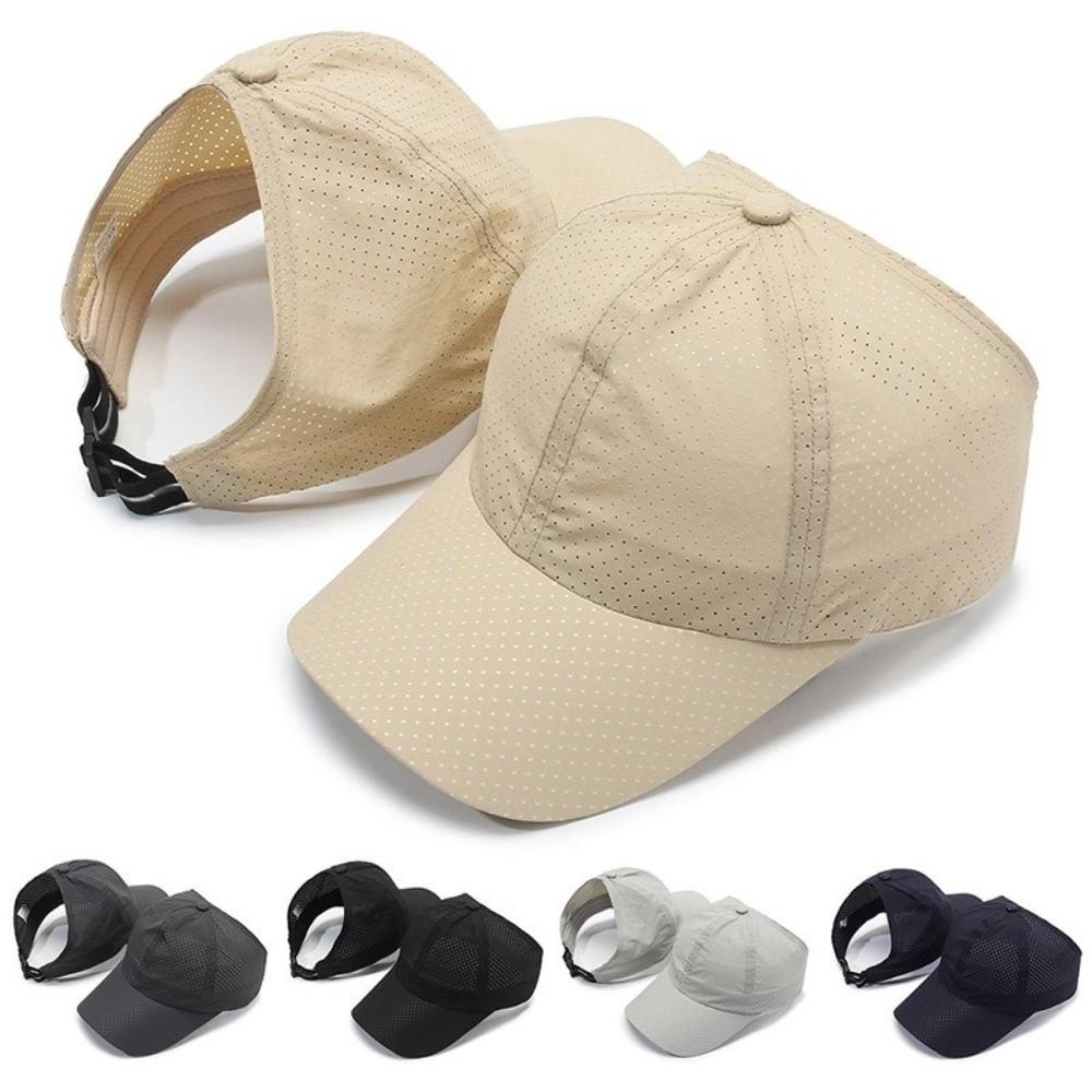 New Solid Color Sun Cap Casual Dry Quickly Baseball Cap Breathable Adjustable Sport Hat Outdoor Sports