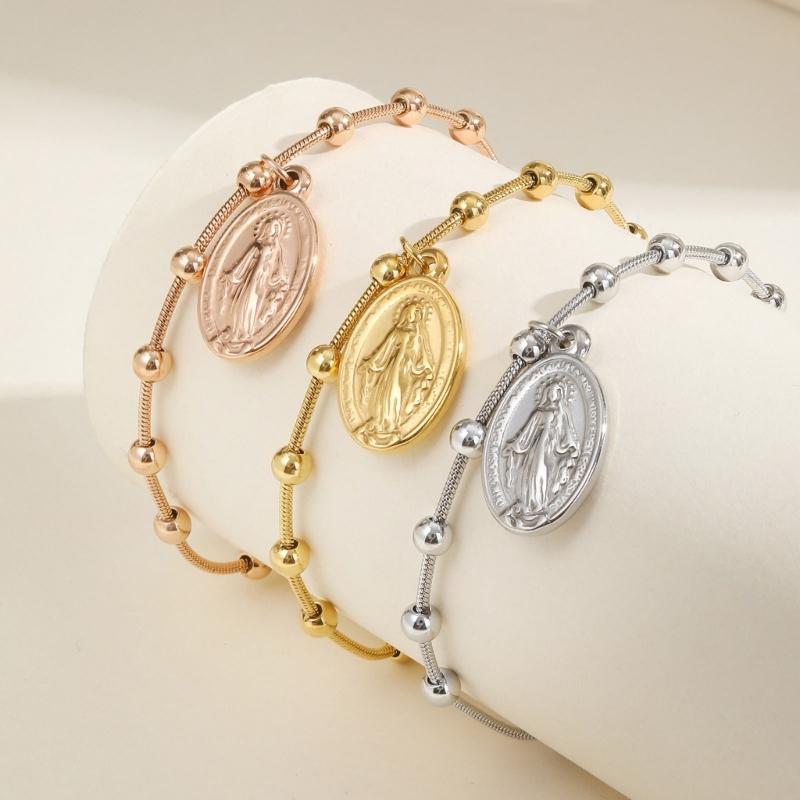 Stylish Rosary Beaded Bracelet Vintage Charm Bracelet Suitable for Women Featuring Vintage Minimalist Snake Chain