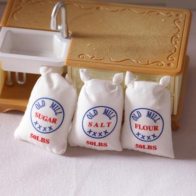 Pretend Play Small Durable High Simulation Mini Flour Sacks Dollhouse Accessories Salt Bag